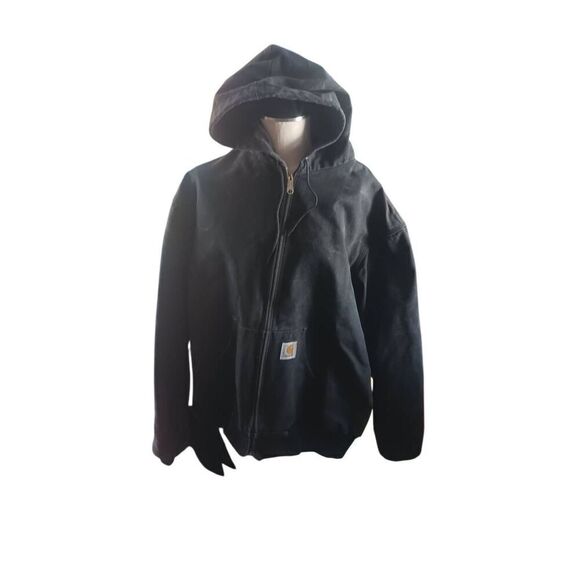 Vintage carhartt made in the USA custom patch hooded 3x big horn oil rig - Picture 2 of 4